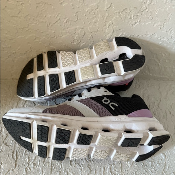 On Running Women's Shoes - Black, White, and Purple - Picture 3 of 3
